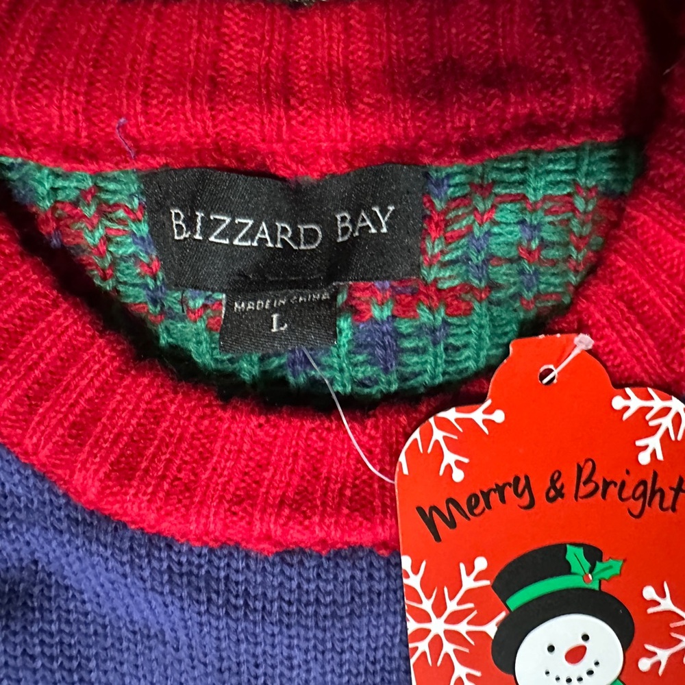 NWT Blizzard Bay Put Your Drink In My Pocket Santa Christmas Sweater - Size L - Picture 3 of 7